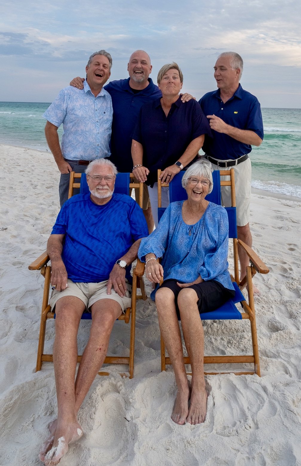 Multi-generation family group on the beach at golden hour — Ed Gutentag